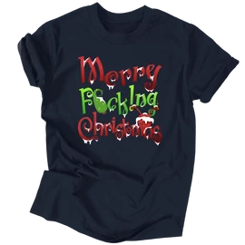 Merry F0cking Christmas férfi póló (Fekete)