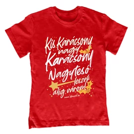 Nagytesó leszek (Karácsonyi) gyerek póló  (Piros)
