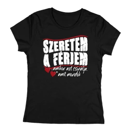 Szeretem a férjem női póló (Fekete)