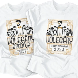 A vőlegény és bandája legénybúcsú póló szett (Fehér)