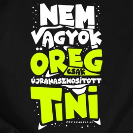 Nem vagyok lusta csak energiatakarékos férfi póló (Fekete)