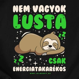 Nem vagyok lusta csak energiatakarékos gyerek póló (Fekete)