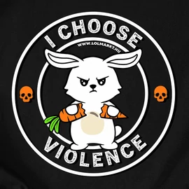 I choose violence férfi póló (Fekete)