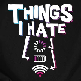 Things I hate férfi póló (Fekete)