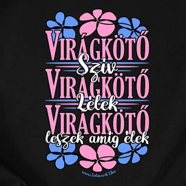 Virágkötő leszek női póló (Fekete)