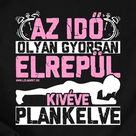 Az idő gyorsan elrepül női póló (Fekete)