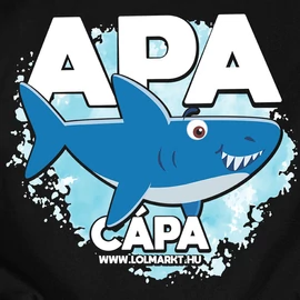 Apa cápa férfi póló (Fekete)