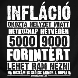 Infláció férfi póló (fekete)