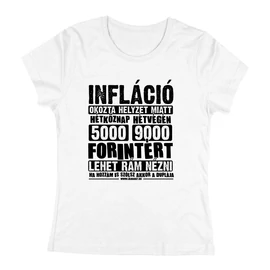Infláció női póló (fehér)