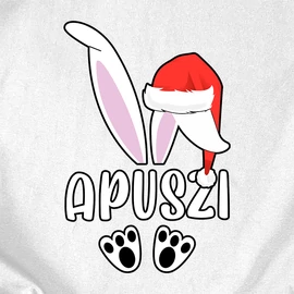 Karácsoyni apa nyuszi férfi póló (Fehér)