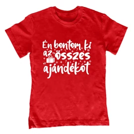 Én bontom ki gyerek póló (Piros)