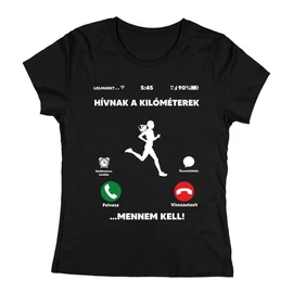 Hívnak a kilométerek női póló (Fekete)