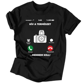 Hív a természet férfi póló (Fekete)