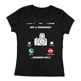 Hív a természet női póló (Fekete)