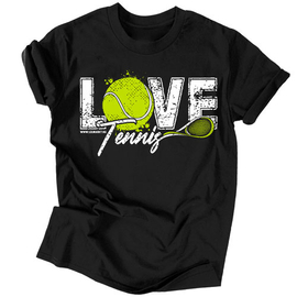 Love Tennis férfi póló (Fekete)