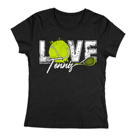 Love Tennis női póló (Fekete)