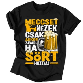 Meccset nézek férfi póló (Fekete)