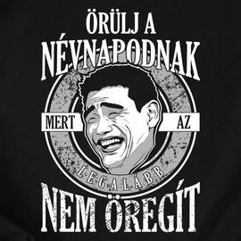 Örülj a névnapodnak férfi póló (Fekete)