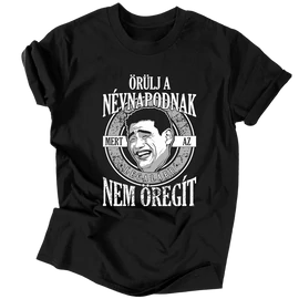 Örülj a névnapodnak férfi póló (Fekete)