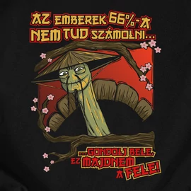 Nagy Mester - Az emberek 66 százaléka férfi póló (Fekete)