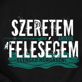 Szeretem a feleségem férfi póló (Fekete)