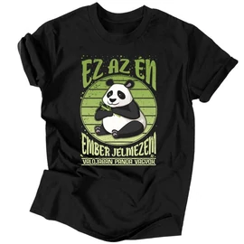Panda vagyok férfi póló (Fekete)