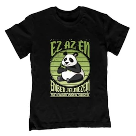 Panda vagyok gyerek póló (Fekete)