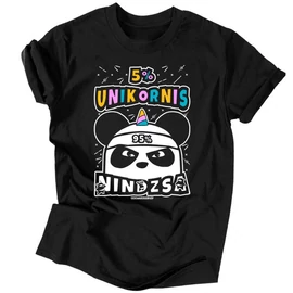 Nindzsa panda férfi póló (Fekete)