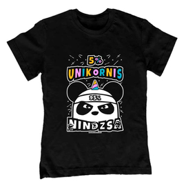 Nindzsa panda gyerek póló (Fekete)