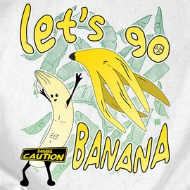 Let's go banana férfi póló (Fehér)