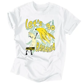 Let's go banana férfi póló (Fehér)