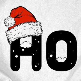 HO HO HO családi póló szett (1 gyerek) (Fehér)