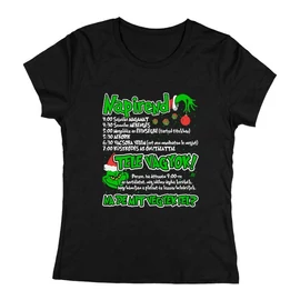 Grinch Napirend női póló (Fekete)
