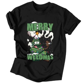 Merry WeedMas férfi póló (Fekete)