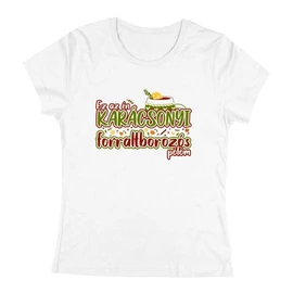 Karácsonyi forraltborozós női póló (Fehér)