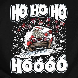 Ho-Ho-Ho-Hóóó női póló (Fekete)