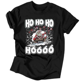 Ho-Ho-Ho-Hóóó férfi póló (Fekete)