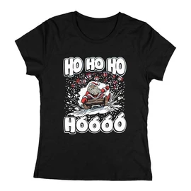 Ho-Ho-Ho-Hóóó női póló (Fekete)