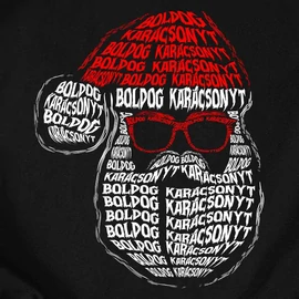 Boldog Karácsonyt (mikulás fej) gyerek póló (Fekete)