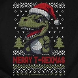 Merry T-Rexmas női póló (Fekete)