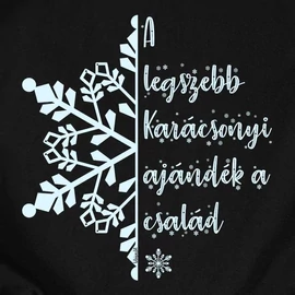 A legszebb ajándék a család pulóver (Fekete)