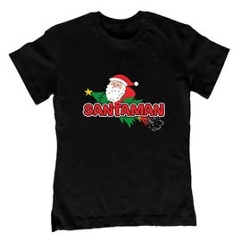 Santaman gyerek póló (Fekete)