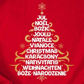Karácsony mindenkinek vászontáska (Piros)