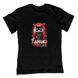 Tanuki gyerek póló (Fekete)