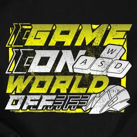 Game on -PC férfi póló (Fekete)