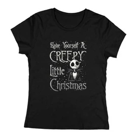 Creepy little christmas női póló (Fekete)