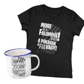 More női póló + Fémbögre szett