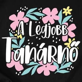 A legjobb tanárnő női póló (Fekete)
