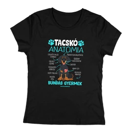 Tacskó anatómia női póló (Fekete)