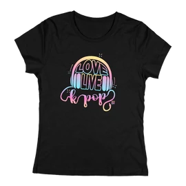 Love live k-pop női póló (Fekete)